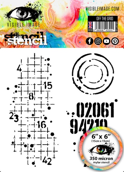 Visible Image Pochoir Off The Grid - 6 x 6