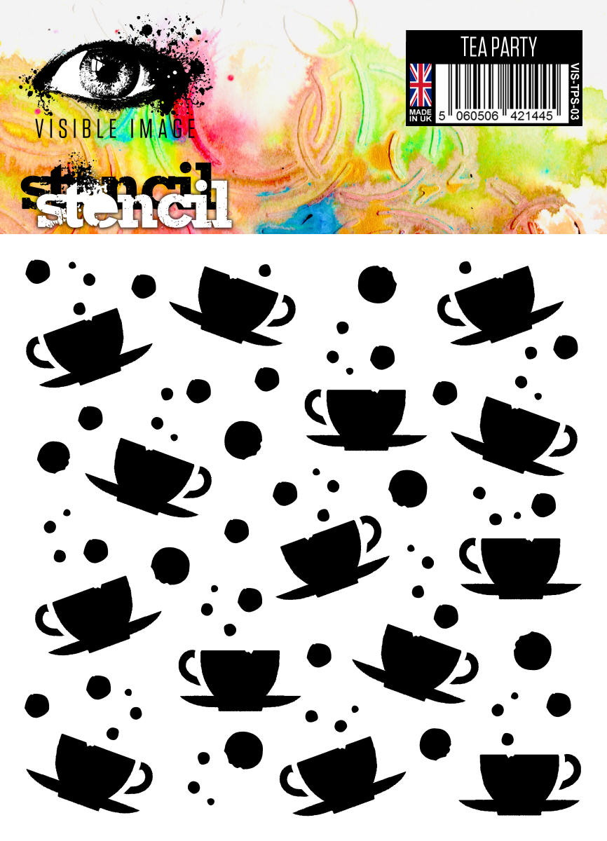 Pochoir Visible Image Tea Party - 6 x 6