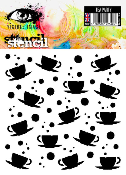 Pochoir Visible Image Tea Party - 6 x 6