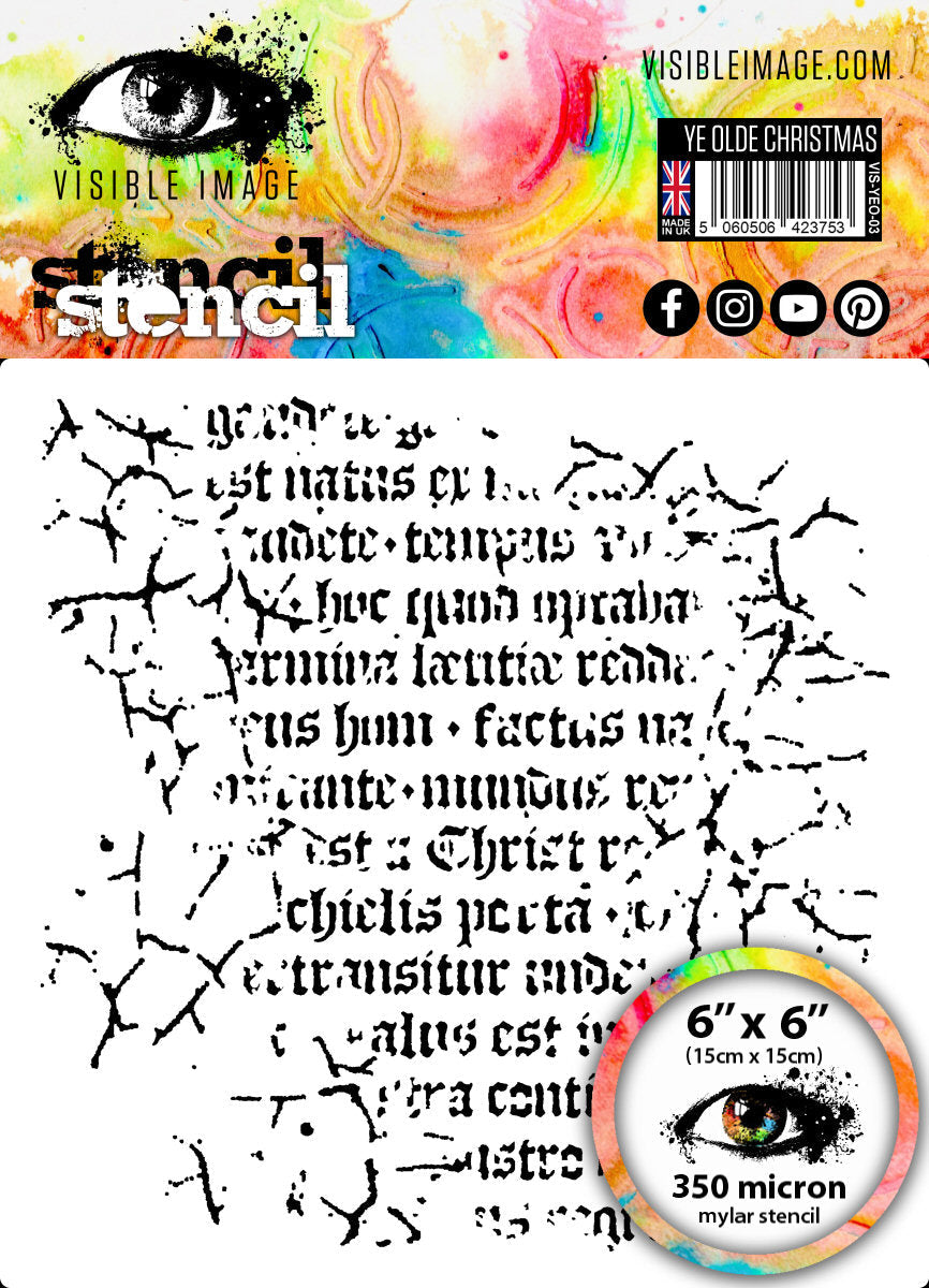 Visible Image Pochoir Ancien Noël - 6 x 6
