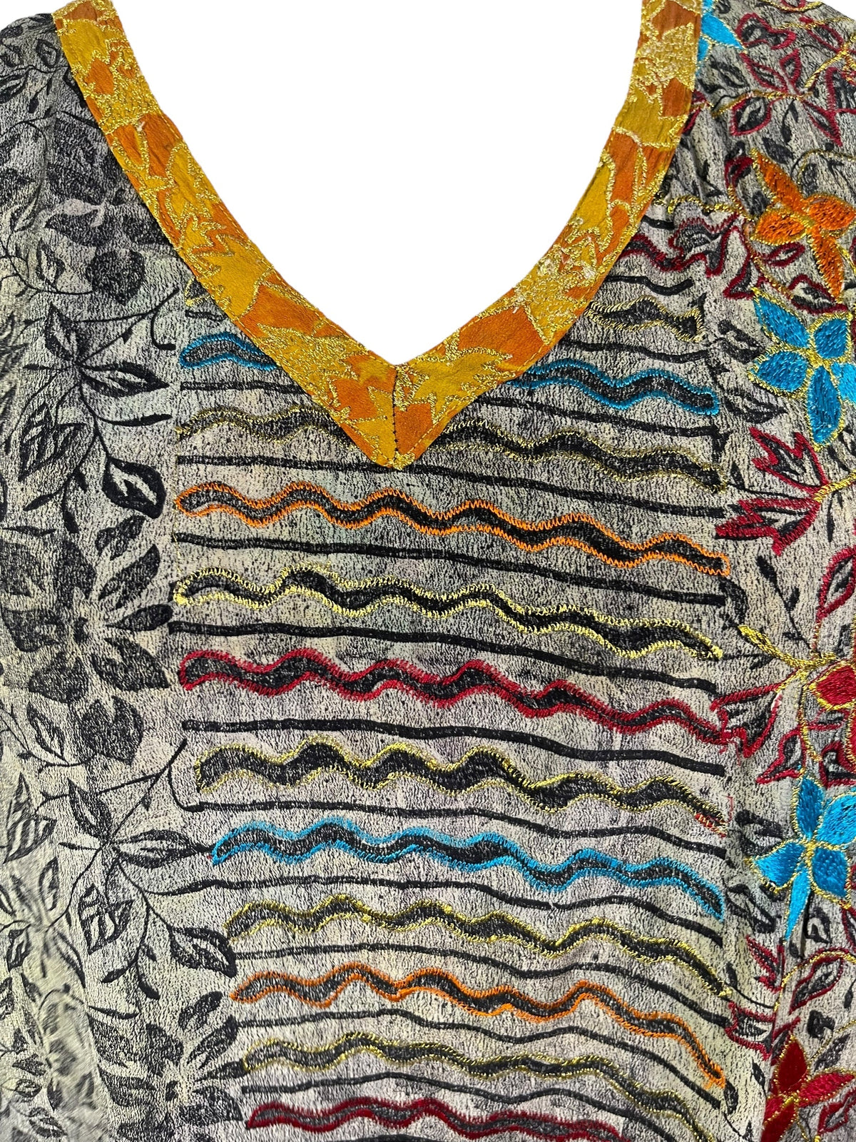 PRC6713 Kaftan mi-long en pure soie Avatar