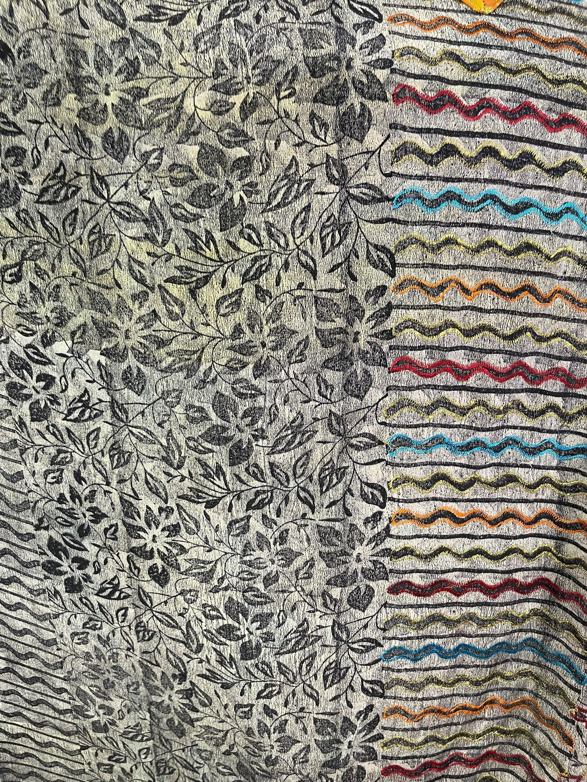 PRC6713 Kaftan mi-long en pure soie Avatar