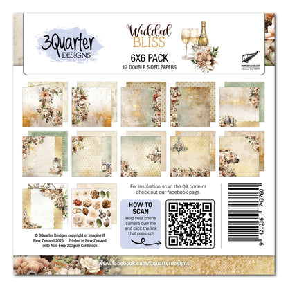 3Quarter Designs Wedded Bliss 6x6 Paper Pack