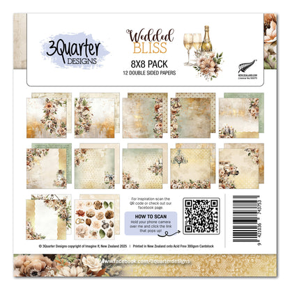 3Quarter Designs Wedded Bliss 8x8 Paper Pack