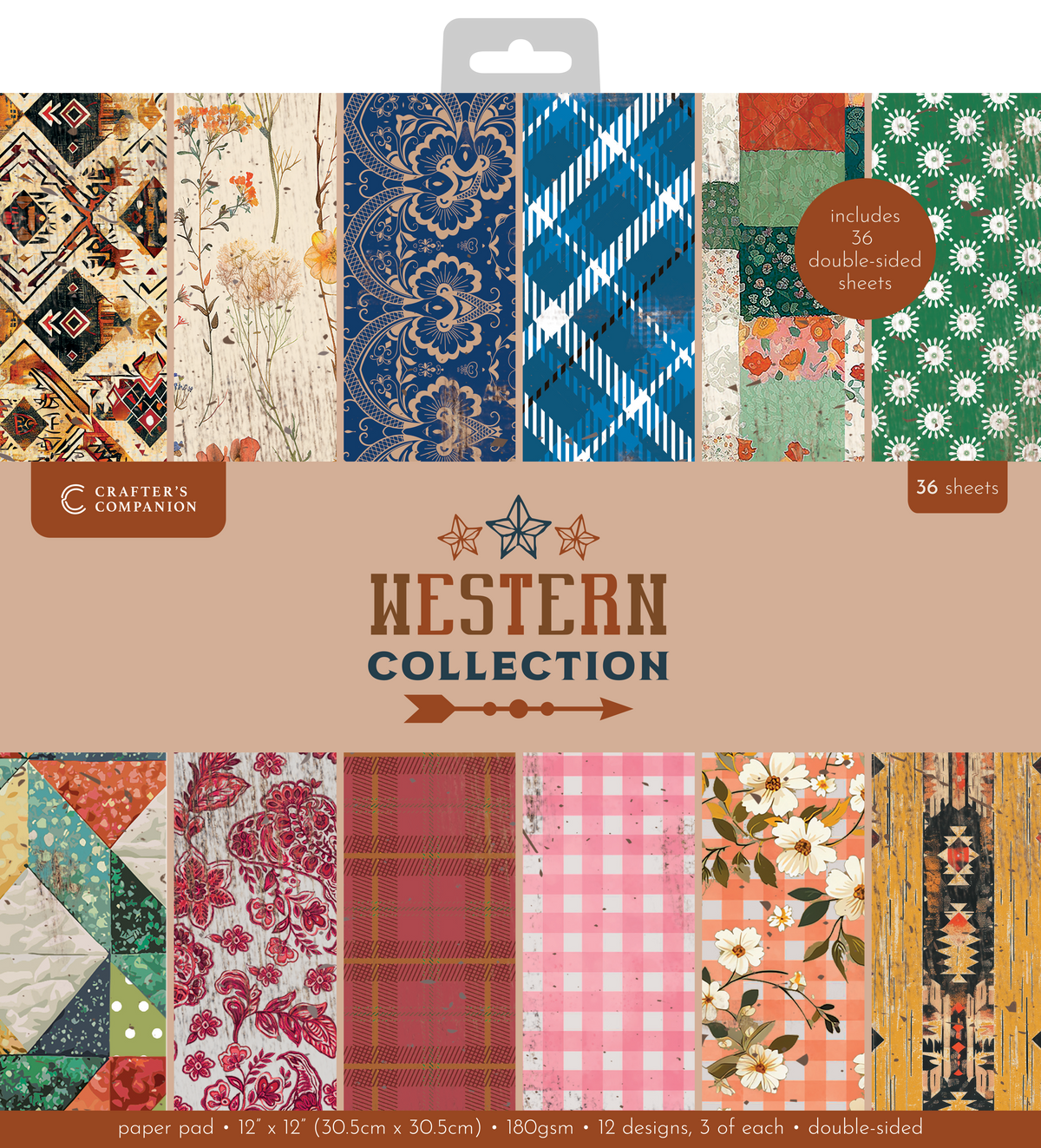 Bloc de papier Western Collection 30,5 x 30,5 cm