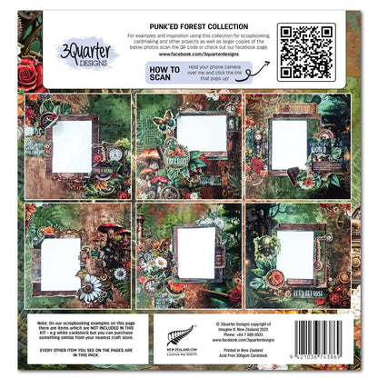3Quarter Designs Punk'ed Forest Papier Design & Dies 30x30cm Set