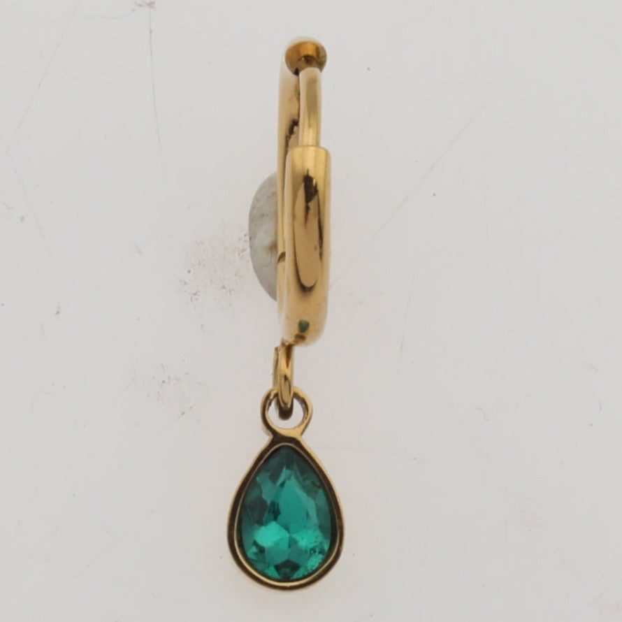 WINNIE Encased Emerald Crystal Earrings