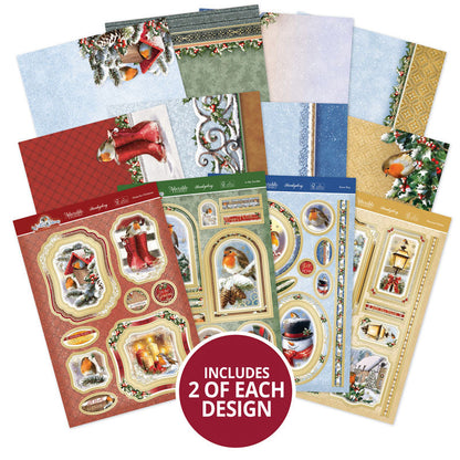Collection de luxueux toppers Les Rouges-gorges d'hiver