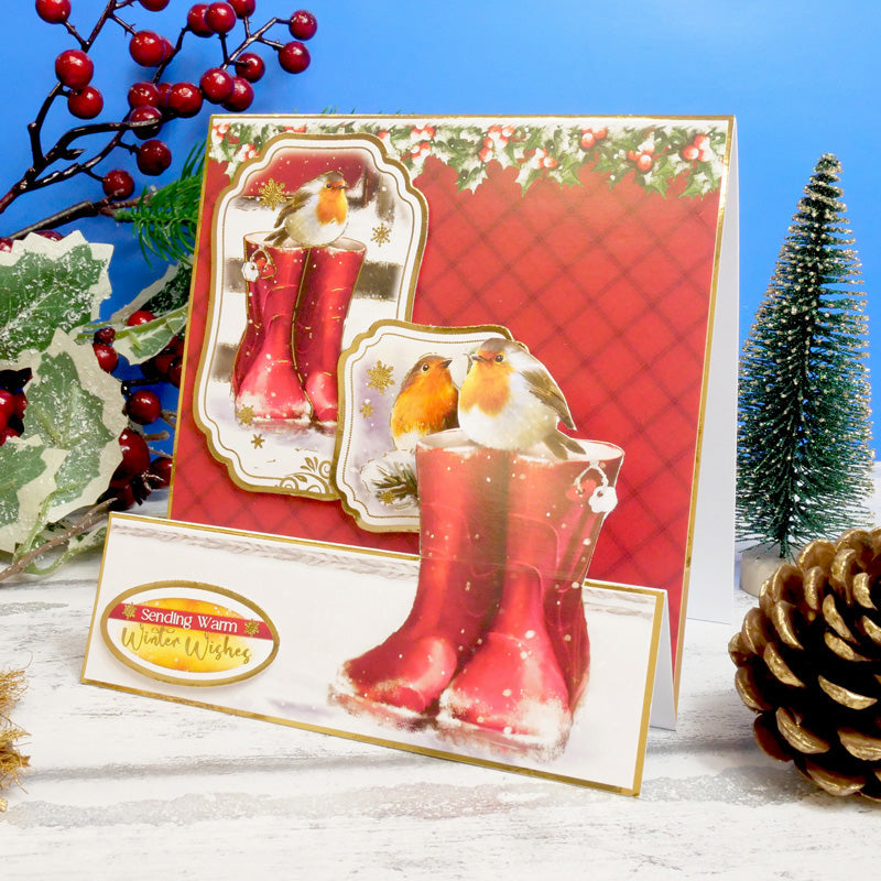 Collection de luxueux toppers Les Rouges-gorges d'hiver