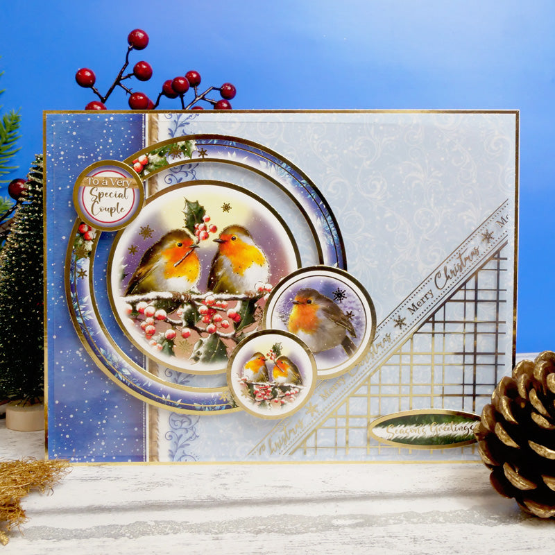 Collection de luxueux toppers Les Rouges-gorges d'hiver