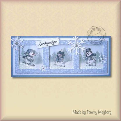 Tampon transparent Nellie's Choice Winter Time - Bonhomme de neige avec chapeau haut de forme