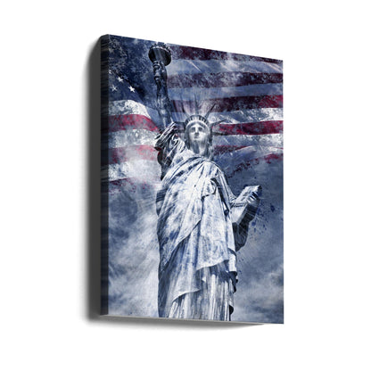 Décor mural Art moderne STATUE DE LA LIBERTÉ | bleu