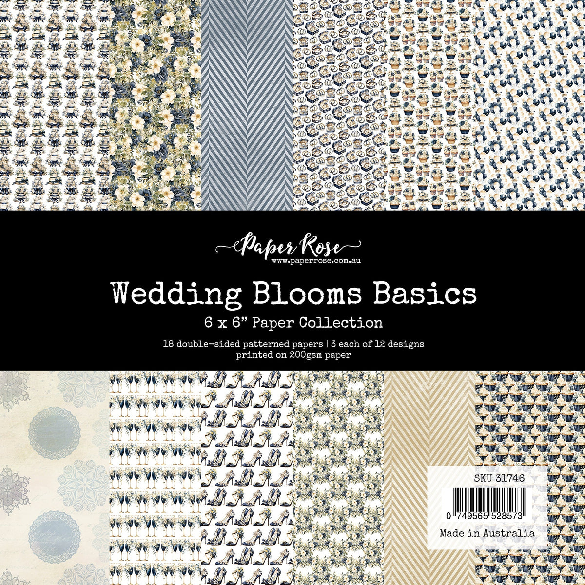 Collection de papiers 15x15 cm Les Essentiels de la Fleur de Mariage 31746