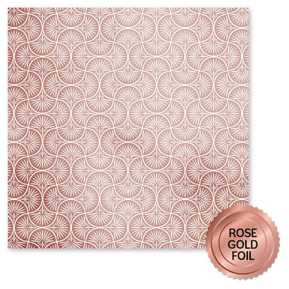 Collection de papiers Feuille d'Or Rose Mariage Joie 30x30 cm 34557