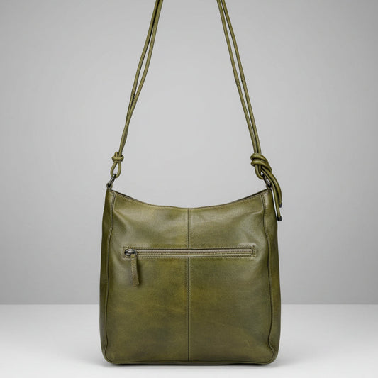 MET Women's Leather Crossbody Bag with Knotted Strap