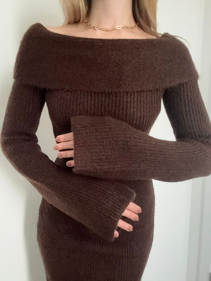 Robe longue élégance cacao