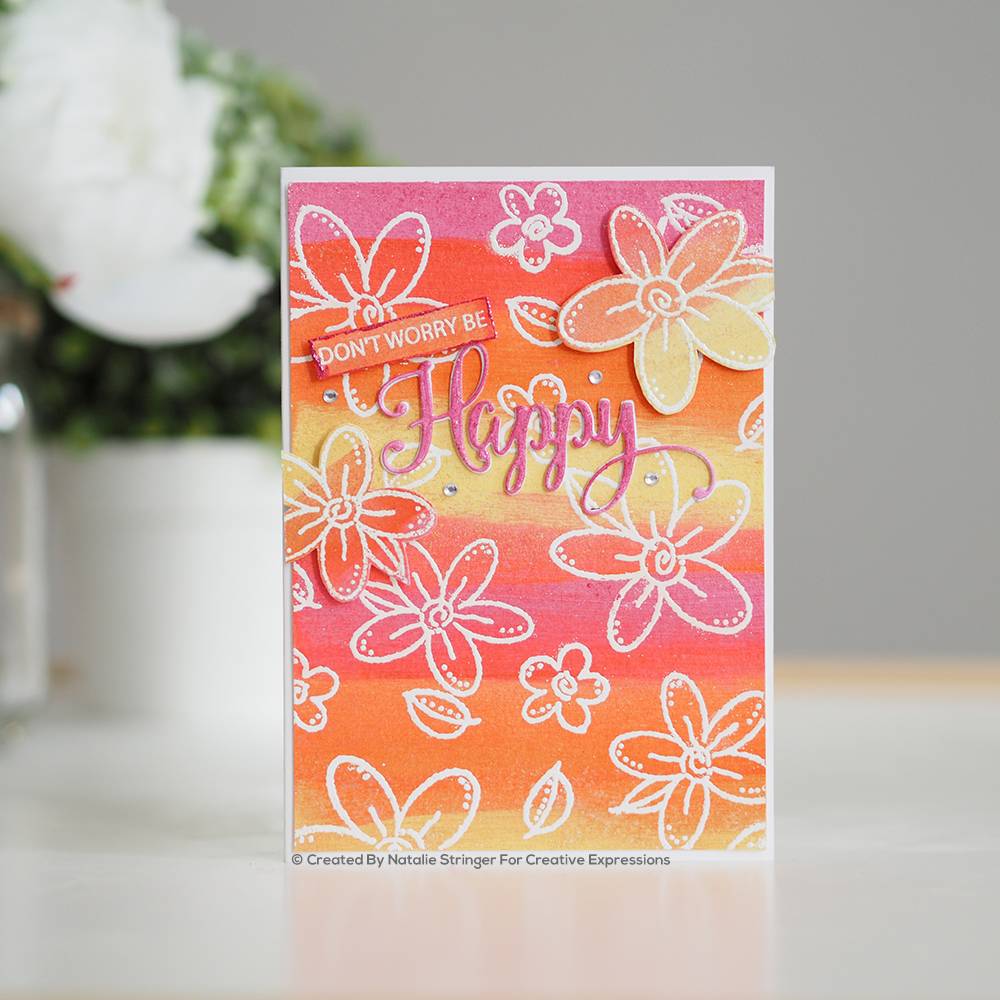 Tampon Woodware Clear Singles Marguerites 9,6 cm x 6,6 cm