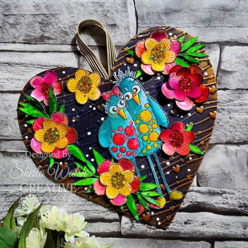 Tampons Woodware Clear Singles Blooms For Birds Têtes de fleurs 10,16 cm x 15,24 cm