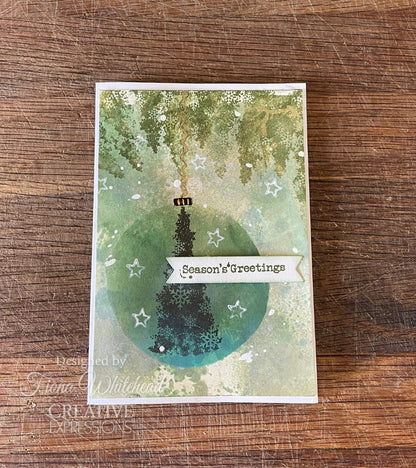 Lot de tampons Woodware Clear Singles « Arbres flocons de neige » 10 x 15 cm