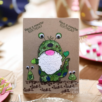 Woodware Clear Singles Monster Gnome 4 po x 6 po Jeu de Tampons