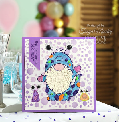 Woodware Clear Singles Monster Gnome 4 po x 6 po Jeu de Tampons