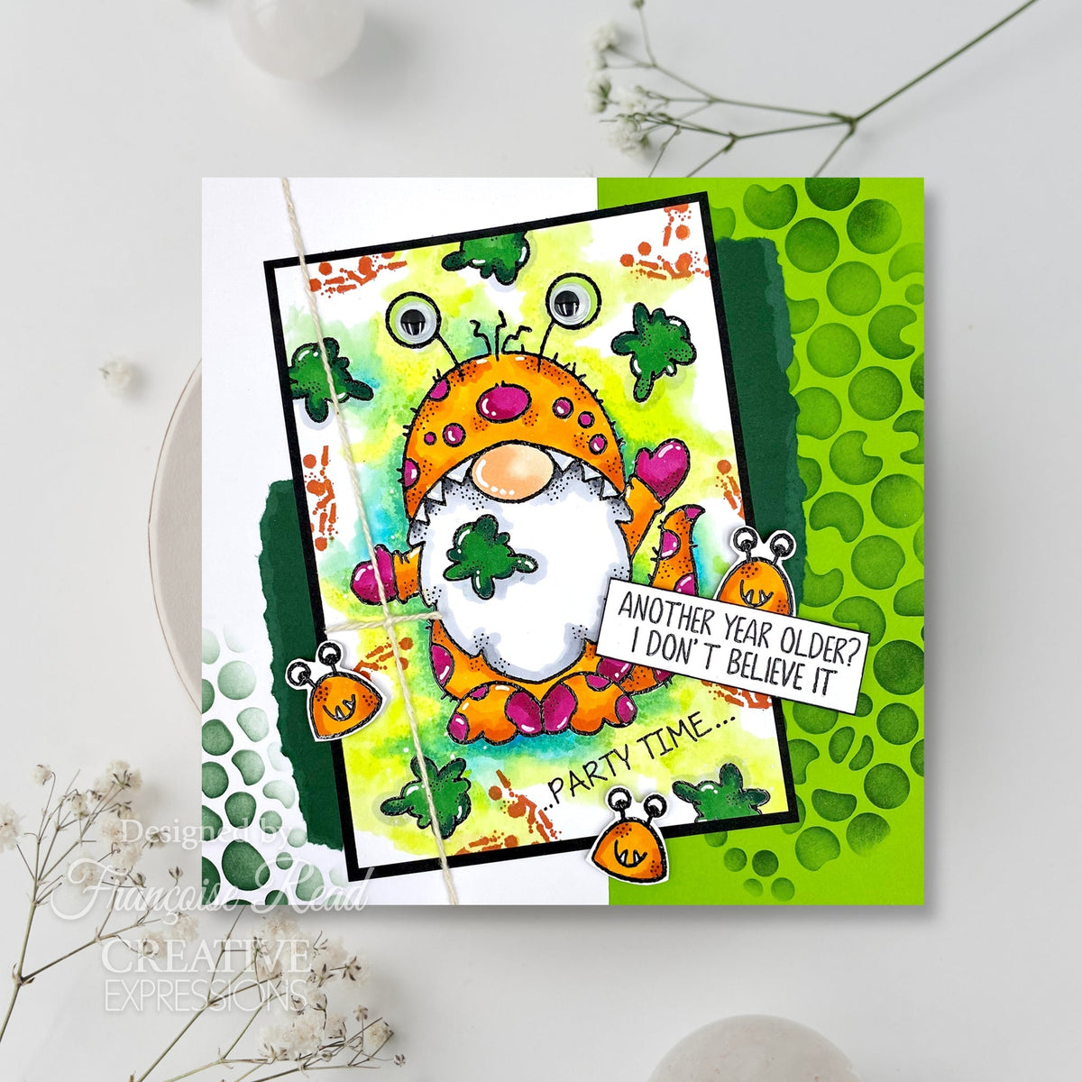 Woodware Clear Singles Monster Gnome 4 po x 6 po Jeu de Tampons