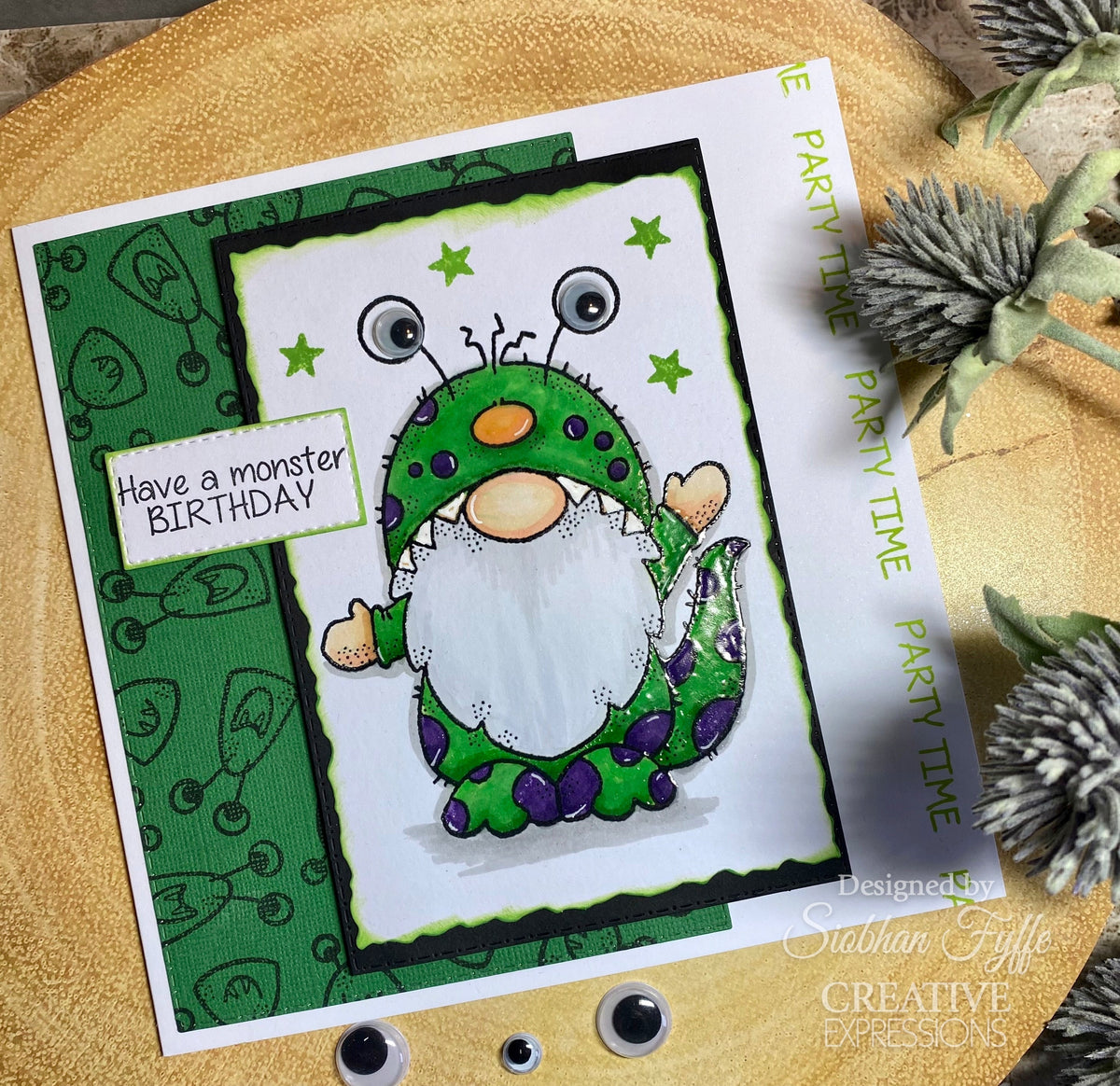 Woodware Clear Singles Monster Gnome 4 po x 6 po Jeu de Tampons