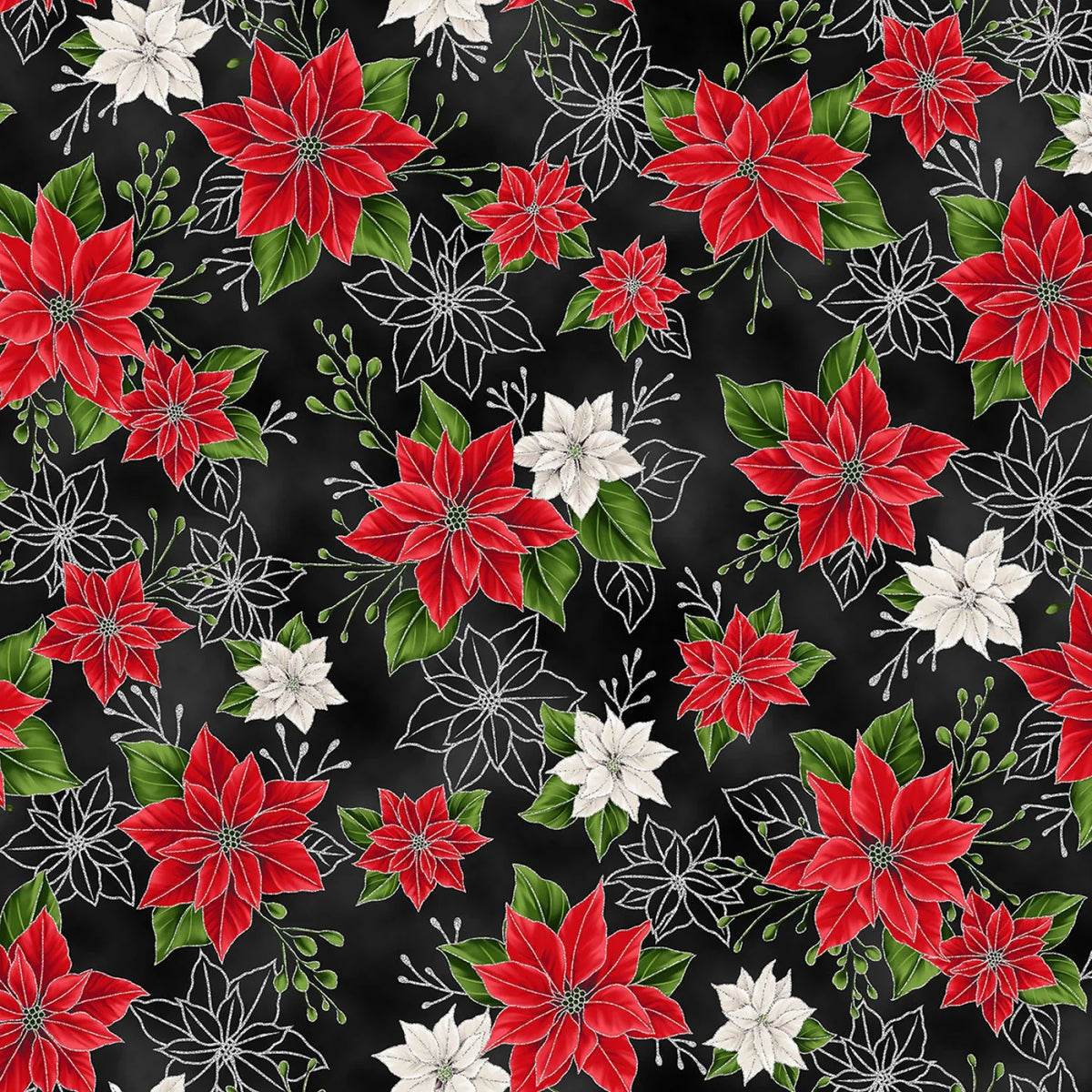 Hoffman - Blooming Holidays - Black Onyx/Silver - X7788H-213S