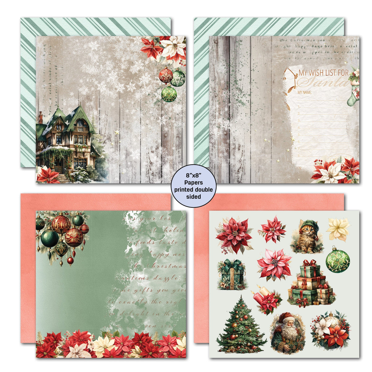 Bloc de papier 3Quarter Designs Xmas Magic 8x8