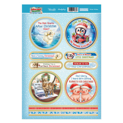 Christmas Crackers Topper Sheet - Winter Wishes