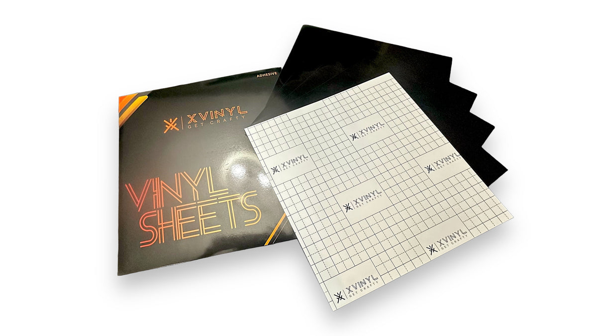 Vinyle adhésif permanent mat blanc XVinyl Pro avec support PET - Vinyle artisanal compatible Cricut Silhouette Cameo pour panneaux de signalisation, décoration d'intérieur, scrapbooking, autocollants pour tasses à faire soi-même
