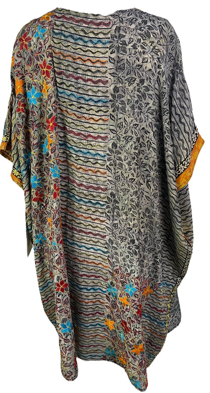 PRC6713 Kaftan mi-long en pure soie Avatar