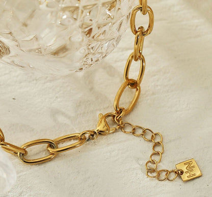 ZOIE: Collier plastron à maillons doubles