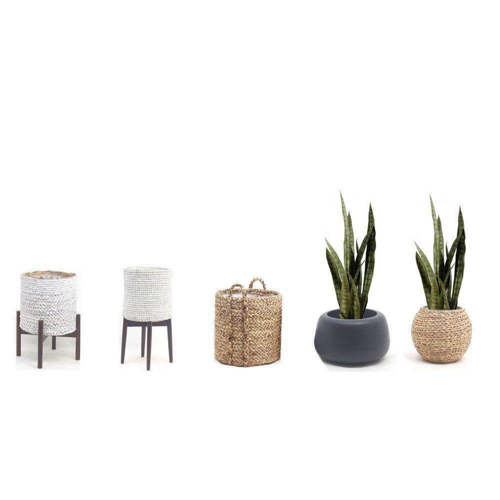 Zoro Sansevieria artificiel serpent plante en pot vert foncé 76 cm