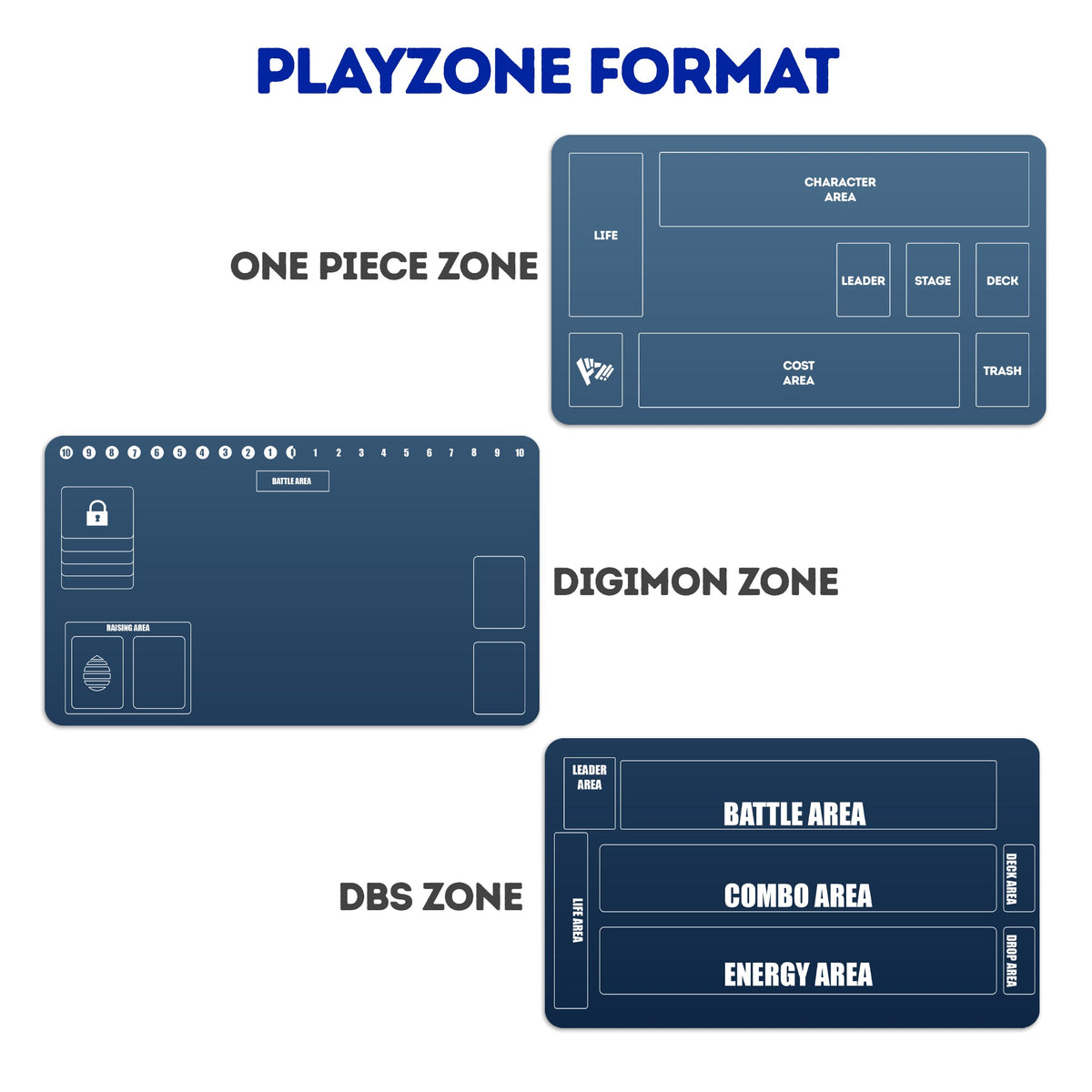 Tapis de Jeu Triple Dragon Galactique aux Yeux Nobles