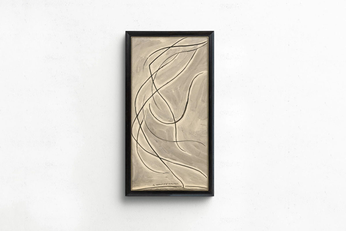 Abraham Walkowitz Dance Abstraction Art Print: Beige Modernist Line Art