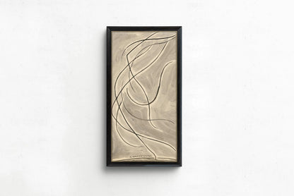 Abraham Walkowitz Dance Abstraction Art Print: Beige Modernist Line Art