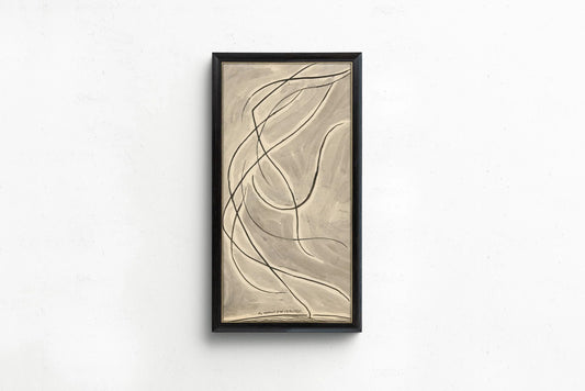 Abraham Walkowitz Dance Abstraction Art Print: Beige Modernist Line Art