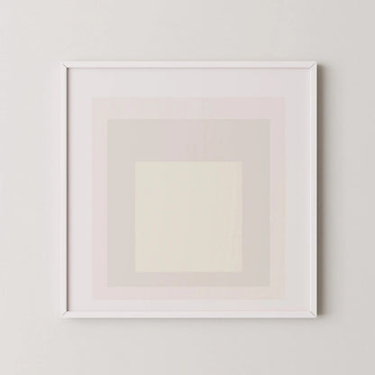 Josef Albers Inspired 'Devil' Giclee Print: Mid-Century Modern Art, Handframed Option (1x1)