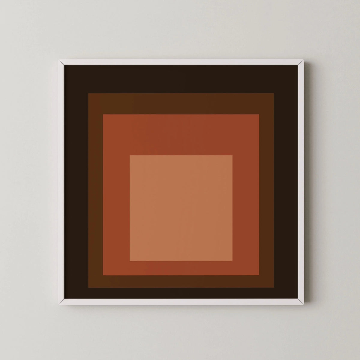 Inspired by Josef Albers Oxblood Art Print: 'Homage to the Square' Mid-Century Modern Giclee Print