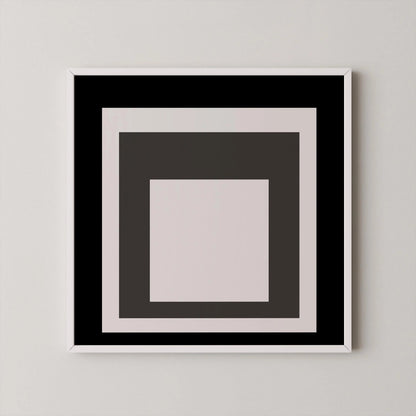 Josef Albers inspired 'Smoking' Giclee Print: Mid-Century Modern Art, Framed Option