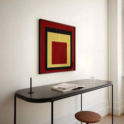 Impression Giclée 'Uber Alles' inspirée de Josef Albers : Hommage Moderne du Milieu du Siècle au Carré
