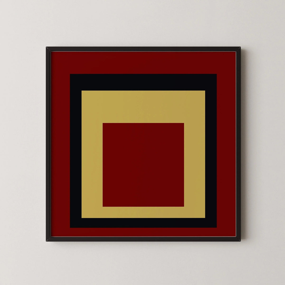 Impression Giclée 'Uber Alles' inspirée de Josef Albers : Hommage Moderne du Milieu du Siècle au Carré