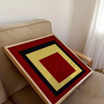 Impression Giclée 'Uber Alles' inspirée de Josef Albers : Hommage Moderne du Milieu du Siècle au Carré
