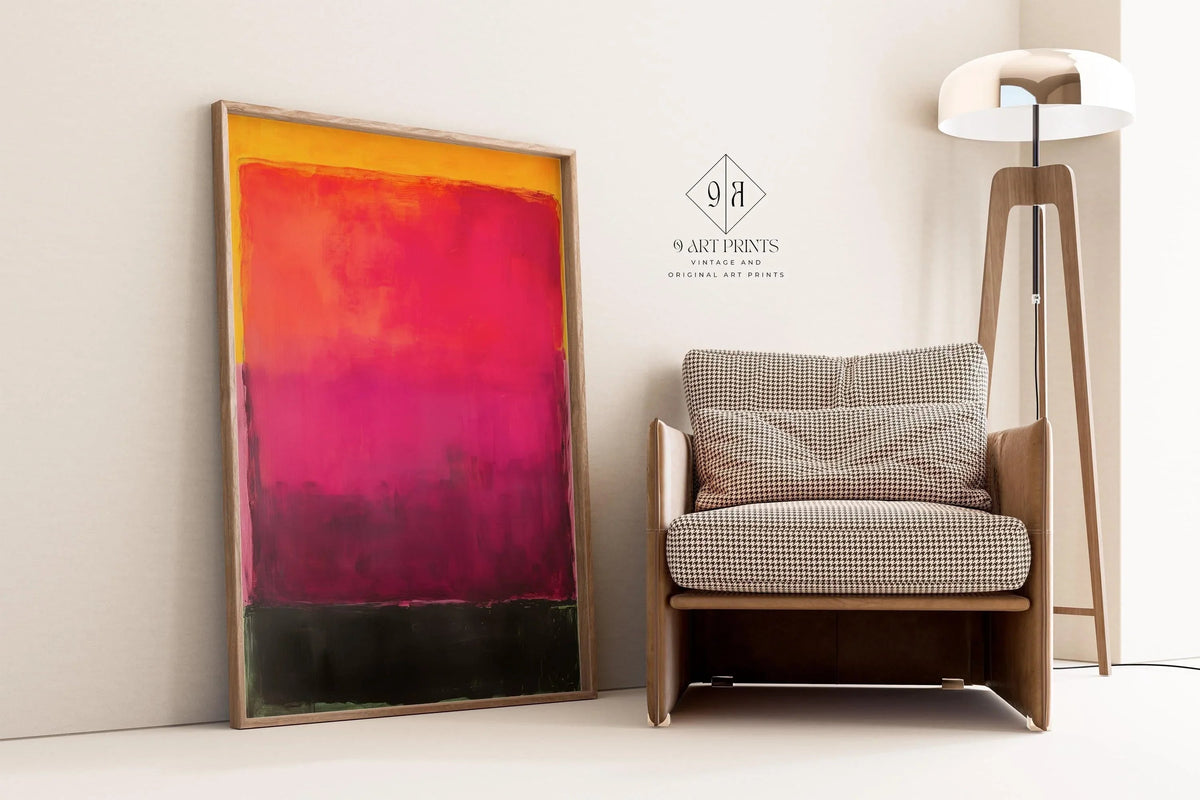 After Mark Rothko - Black and Purple (Colour Field: AI) | Modern Abstract Art (Available handframed or unframed)