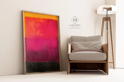After Mark Rothko - Black and Purple (Colour Field: AI) | Modern Abstract Art (Available handframed or unframed)