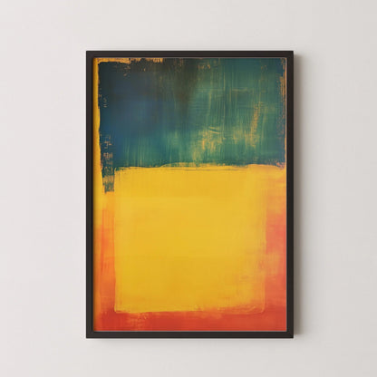 After Mark Rothko - Blue Yellow Red (Colour Field: AI) | Modern Abstract Art (Available handframed or unframed)