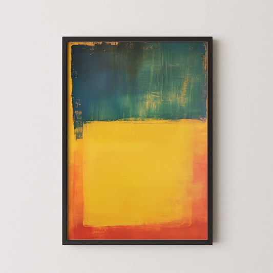 After Mark Rothko - Blue Yellow Red (Colour Field: AI) | Modern Abstract Art (Available handframed or unframed)