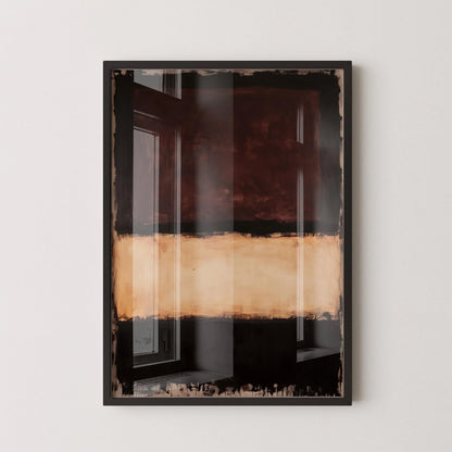 Rothko Style Abstract Art Print: Beige, Brown, Black Colour Field