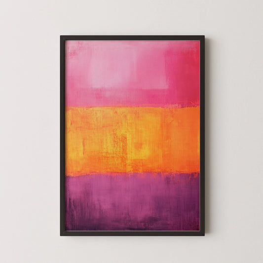 After Mark Rothko - Orange and Purple II (Colour Field: AI) | Modern Abstract Art (Available handframed or unframed)